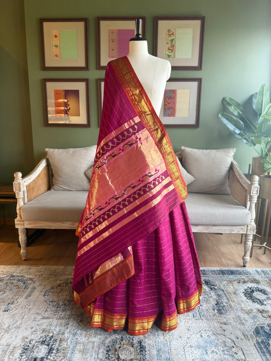Vintage Cotton Paithani with Mini Tava Pallu