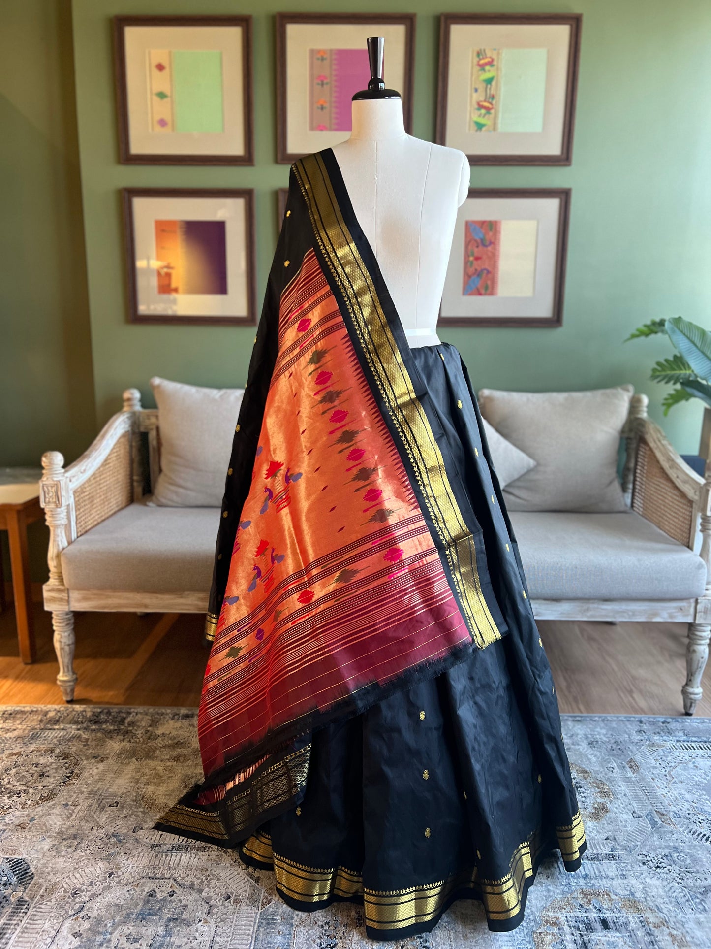 Black Paithani with Classic Pallu