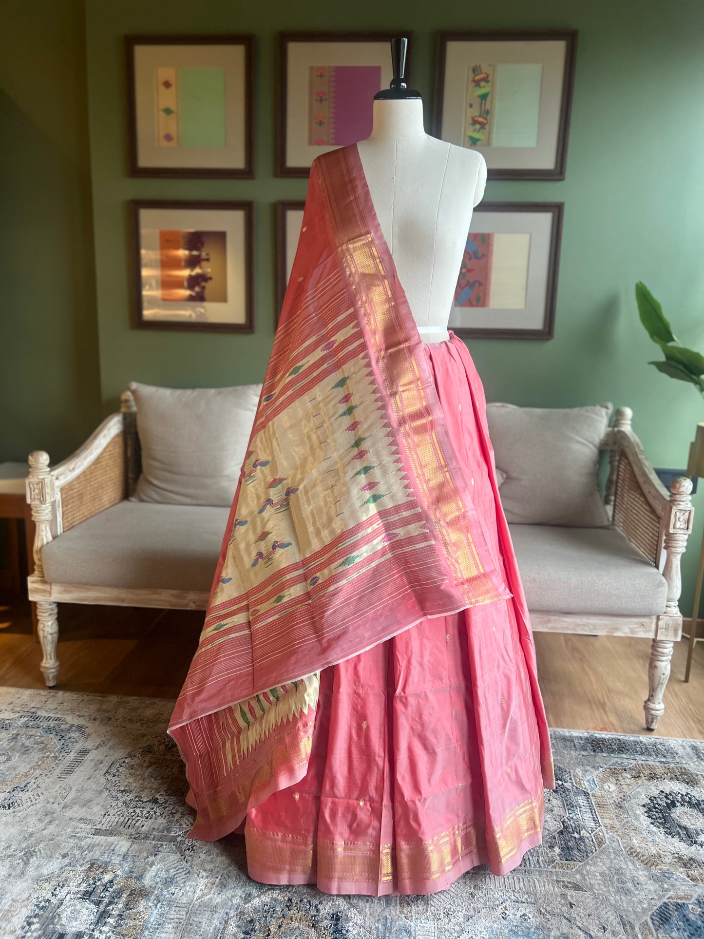 Peach Paithani with Classic Pallu