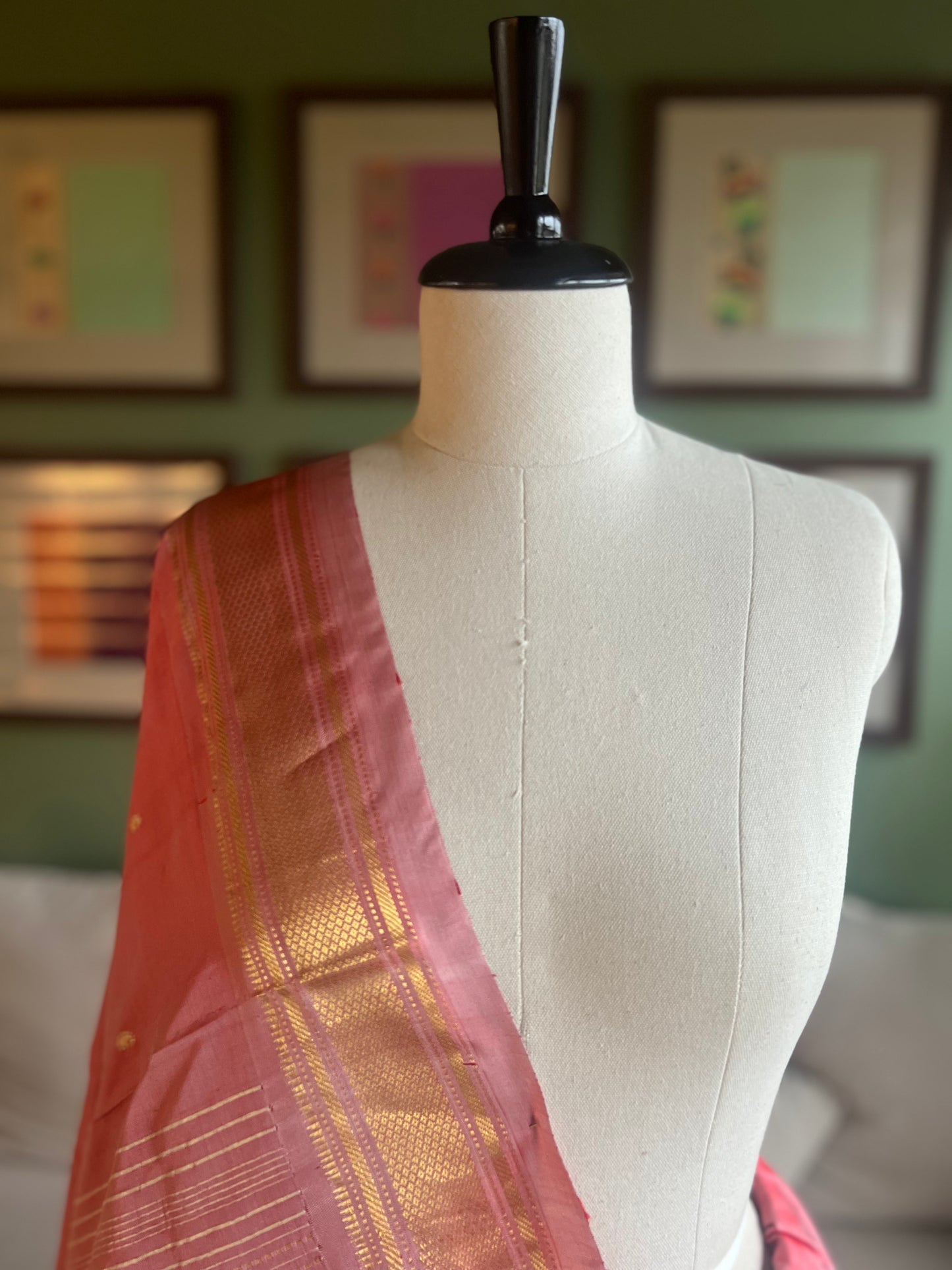 Peach Paithani with Classic Pallu