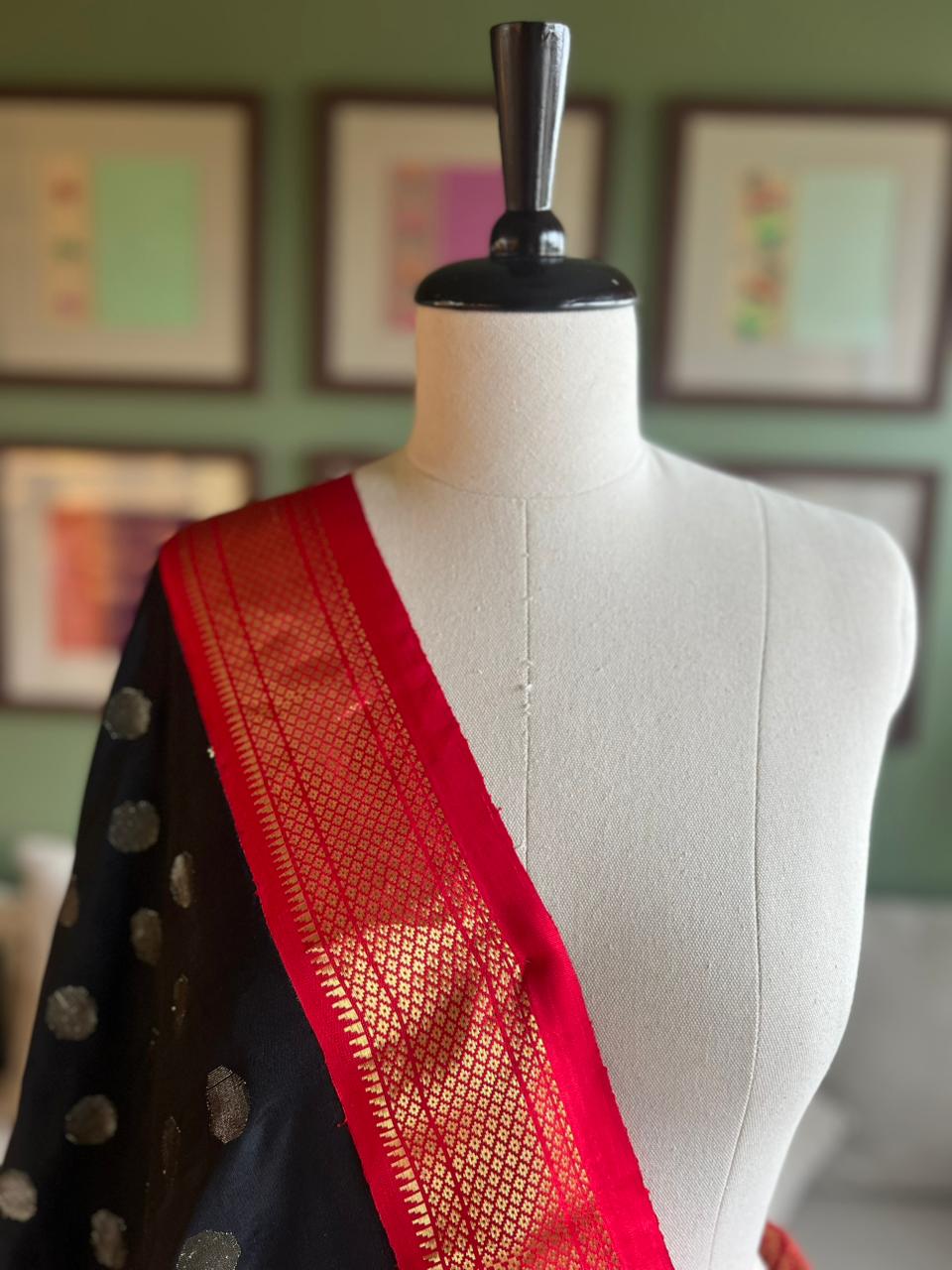 Vintage Cotton Silk Paithani with Tava Pallu