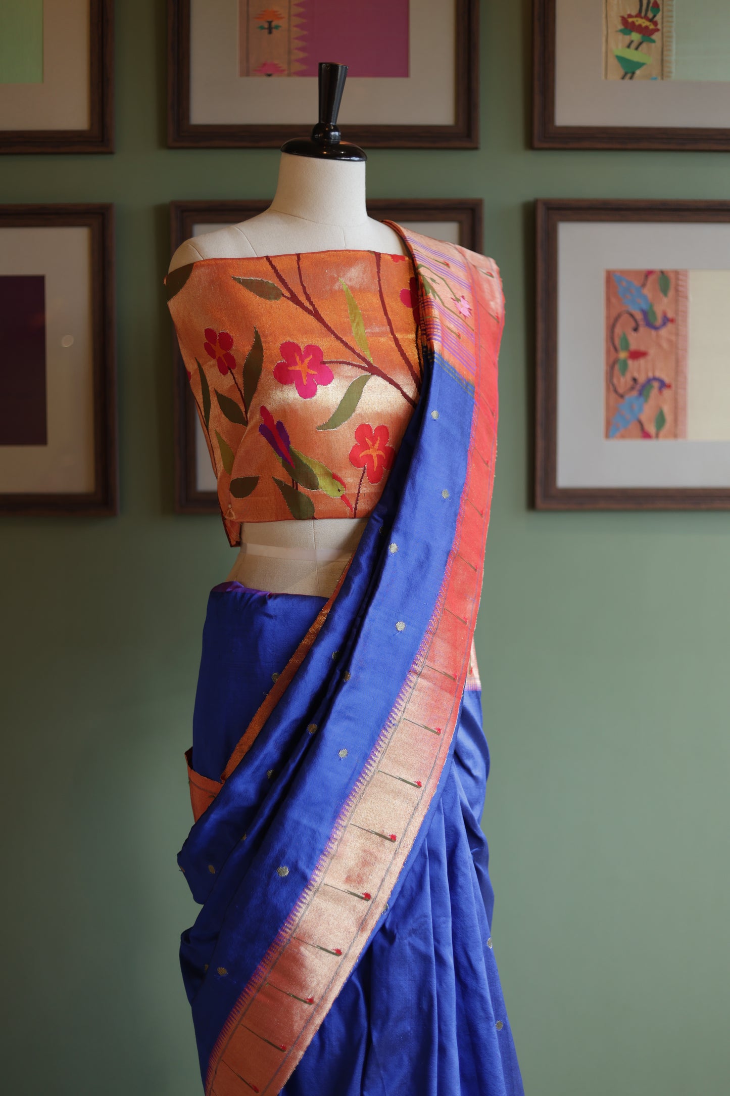 All Over Floral Jaal Tissue Blouse Piece