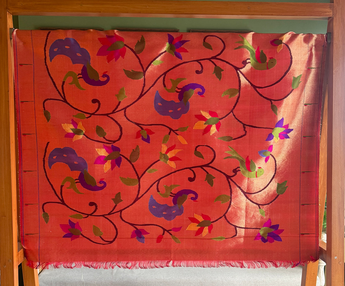 All Over Peacock Jaal Tissue Blouse Piece