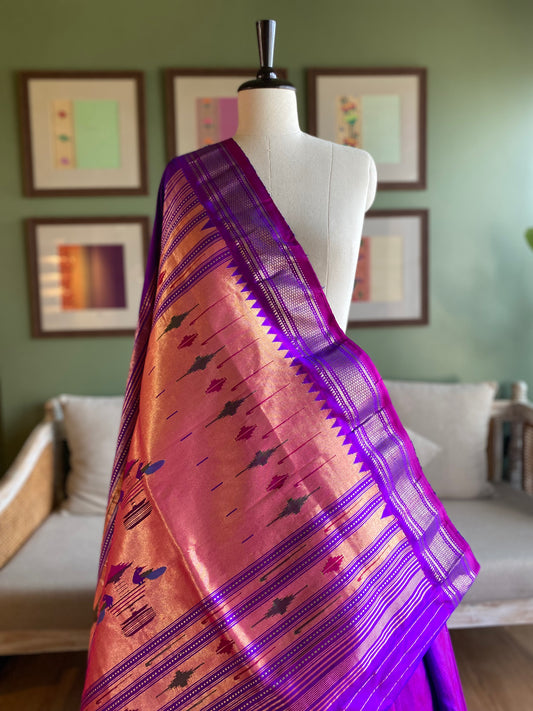 Purple Paithani with Classic Pallu