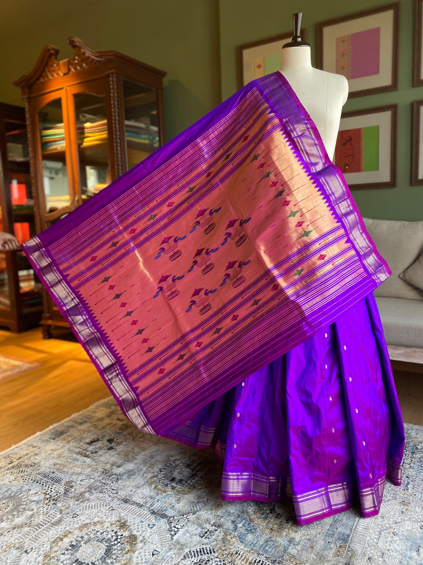 Purple Paithani with Classic Pallu