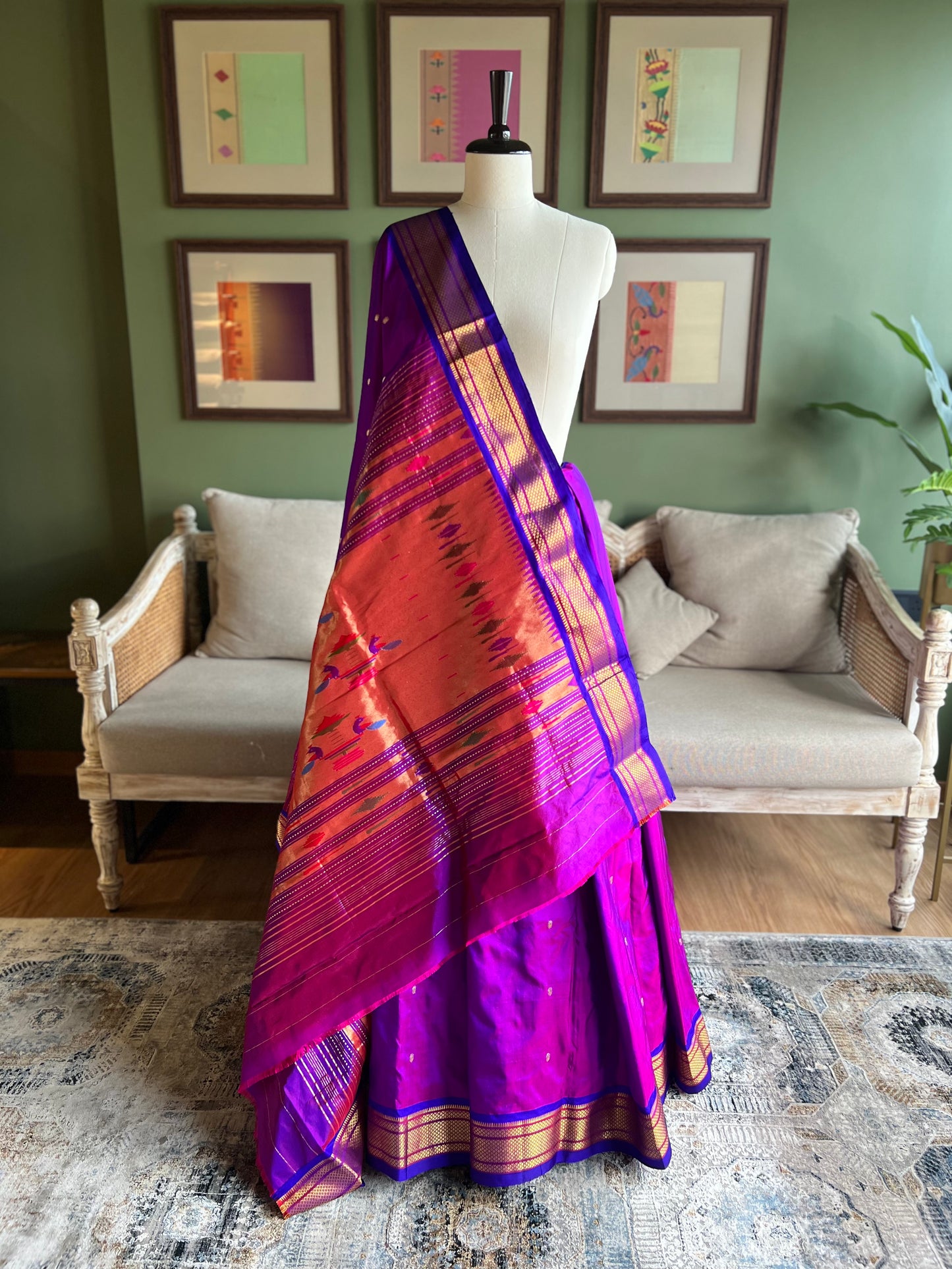 Purple Paithani with Classic Pallu