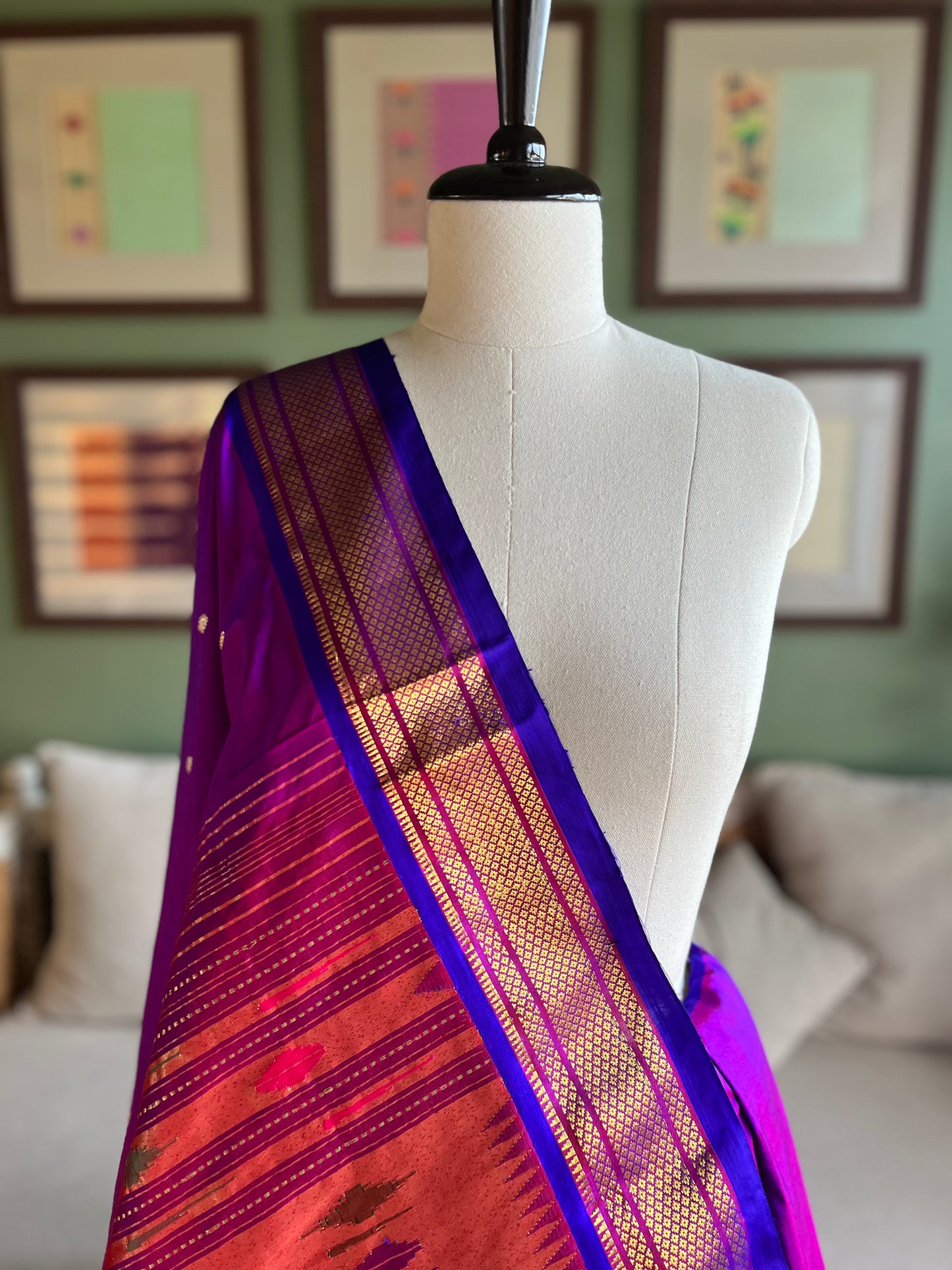 Purple Paithani with Classic Pallu