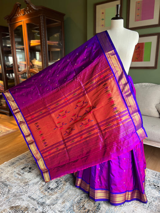 Purple Paithani with Classic Pallu