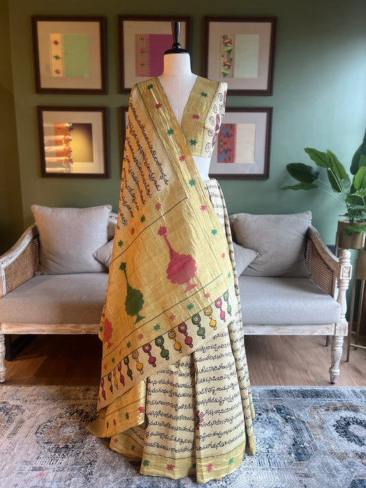 Ramayana Kalamkari x Paithani