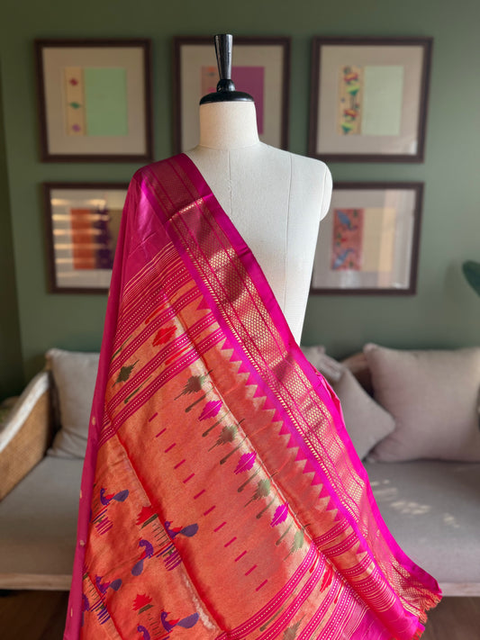 Pink Paithani with Classic Pallu