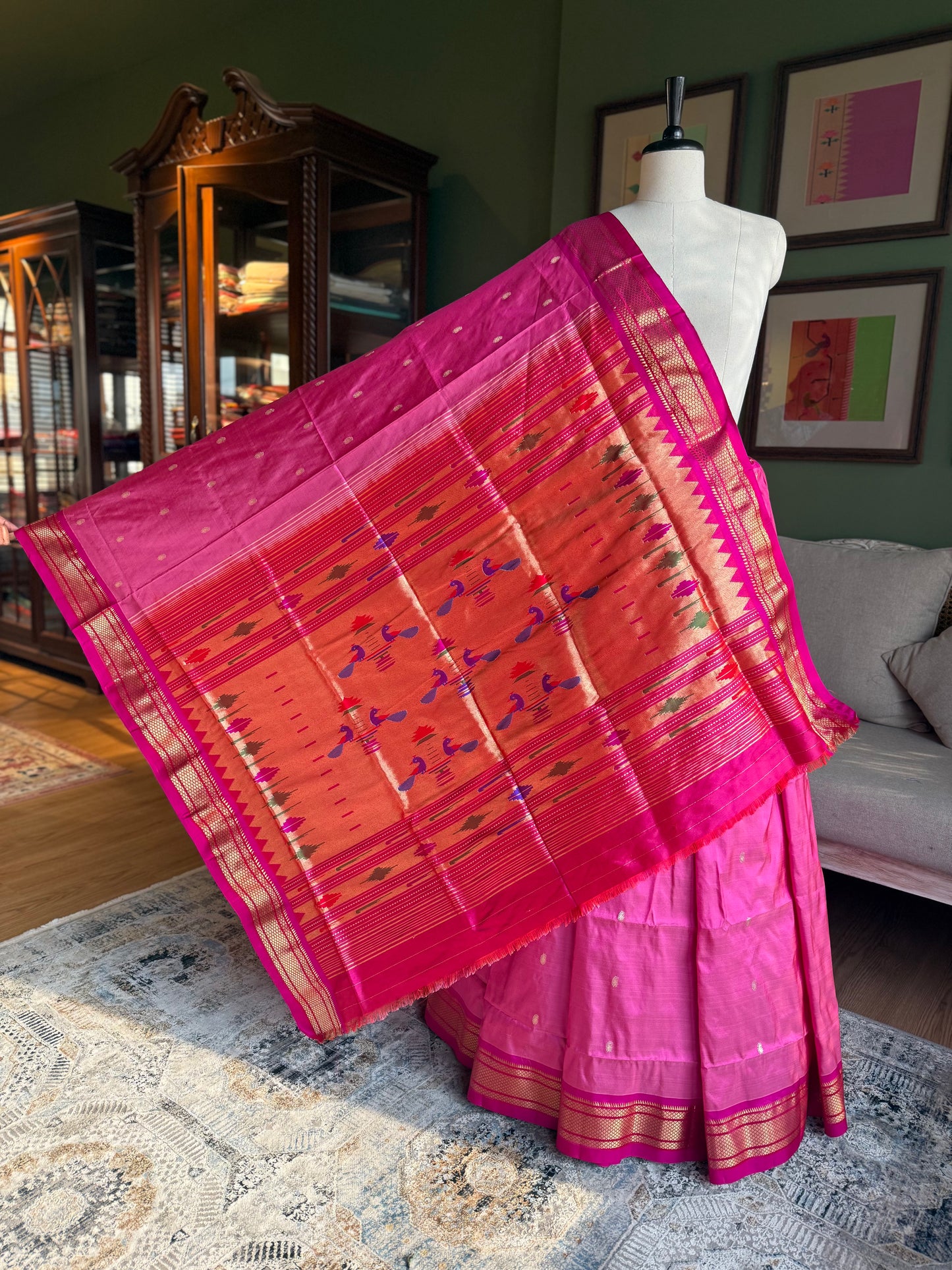 Pink Paithani with Classic Pallu
