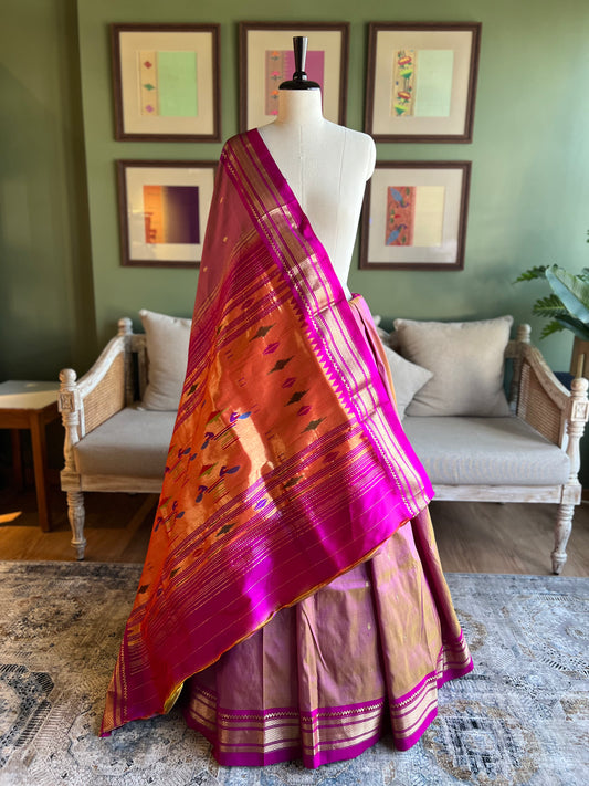 Purple/Pink Paithani with Classic Pallu