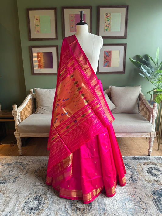 Dark Pink Paithani with Classic Pallu