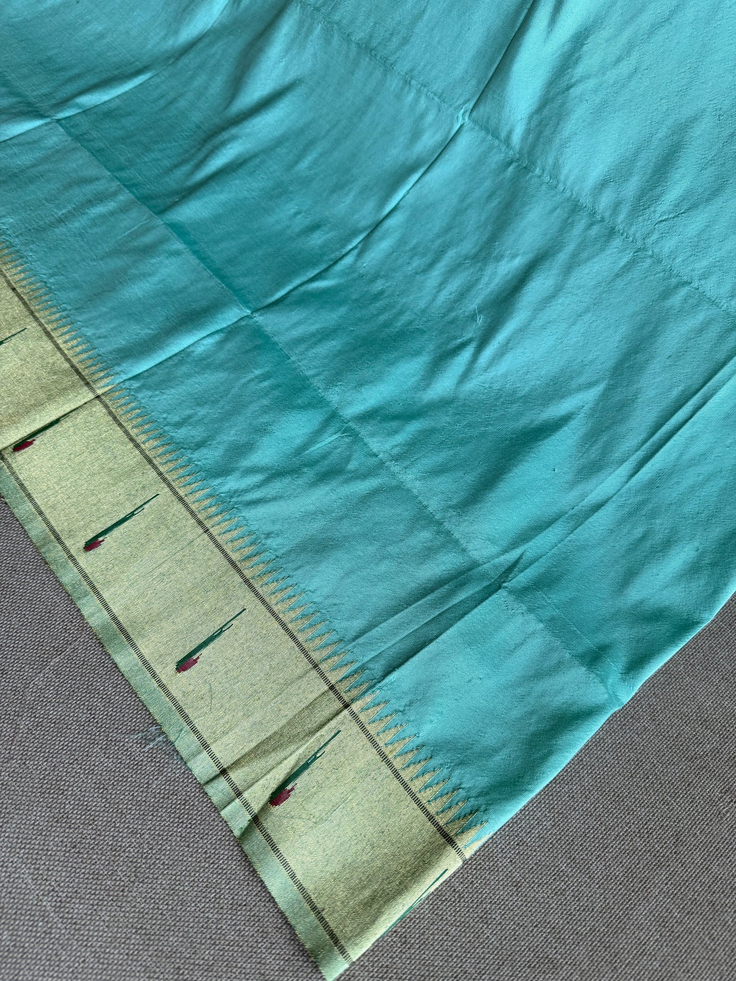 Light Blue Muniya Border Blouse Piece