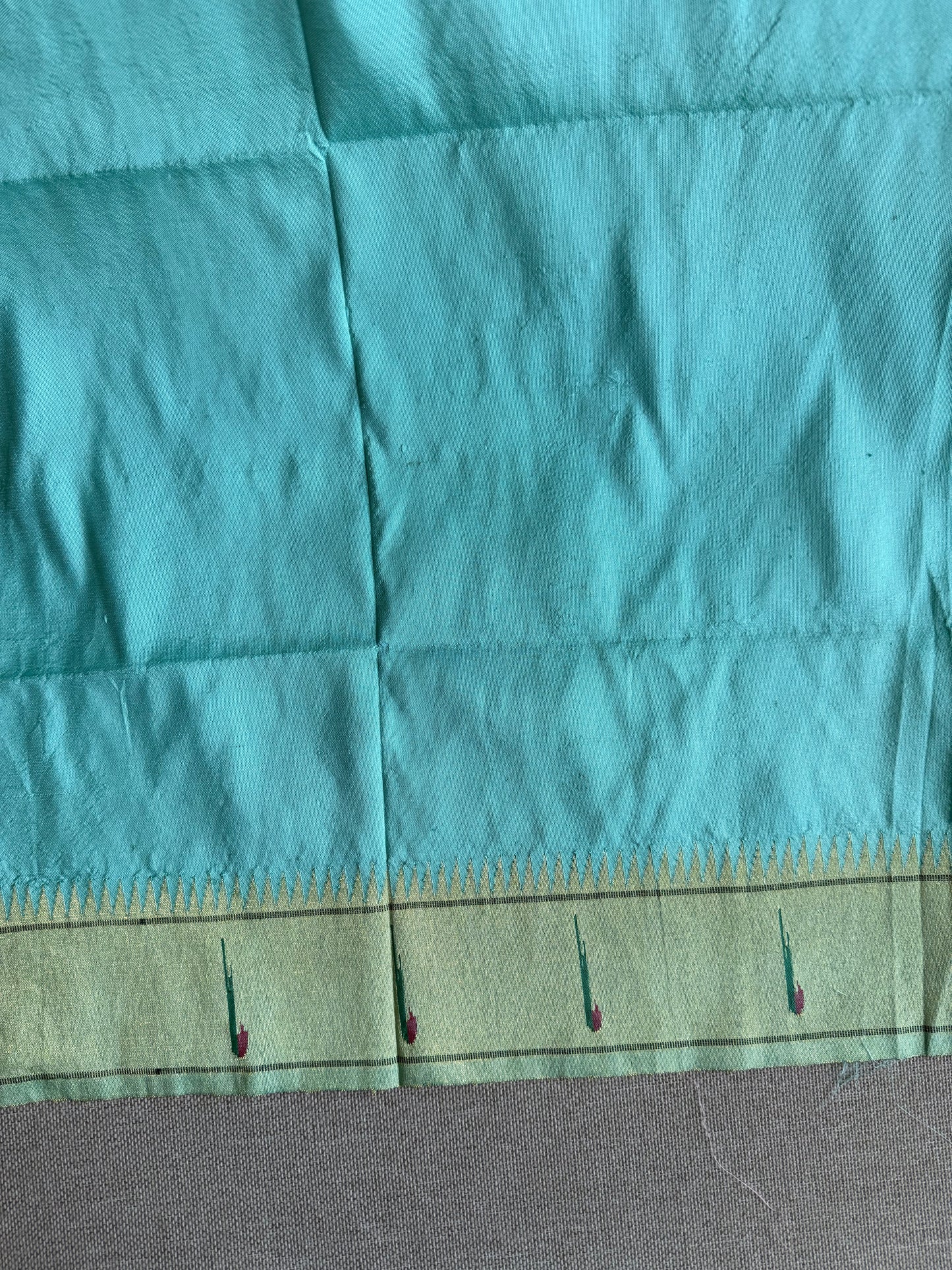 Light Blue Muniya Border Blouse Piece