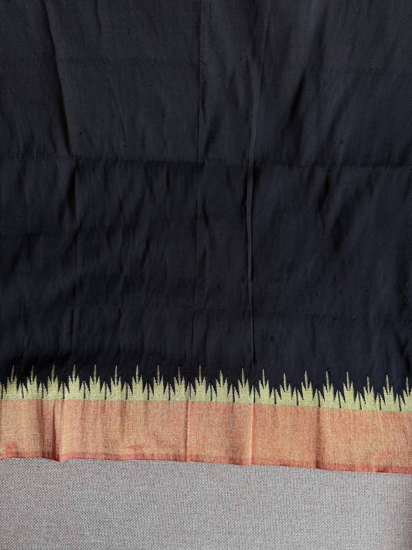 Black Panja Border Blouse Piece