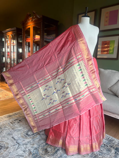 Peach Paithani with Classic Pallu