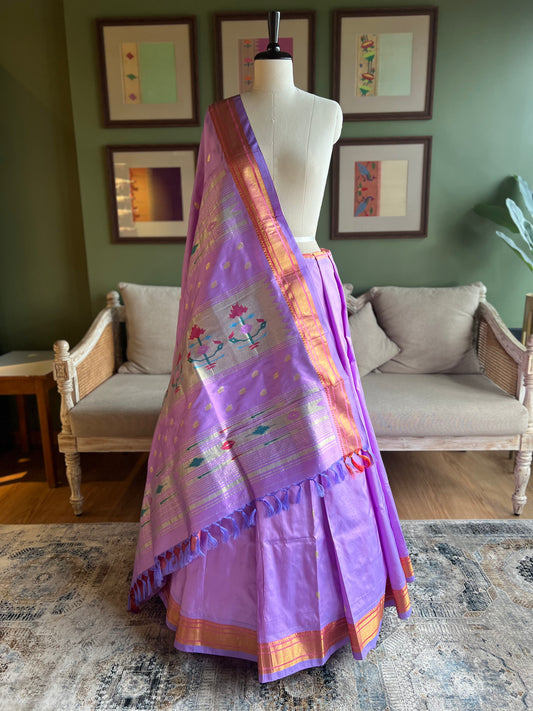 Lavender Paithani with 'Asavali' Pallu
