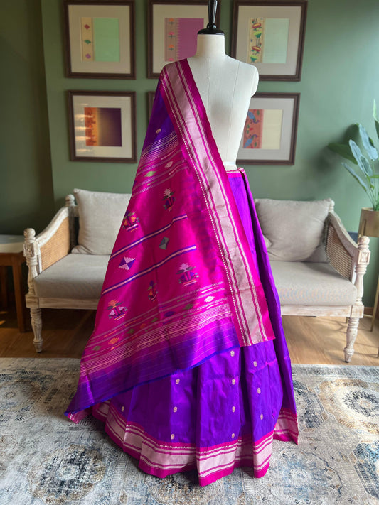 Purple 'Resham' Paithani
