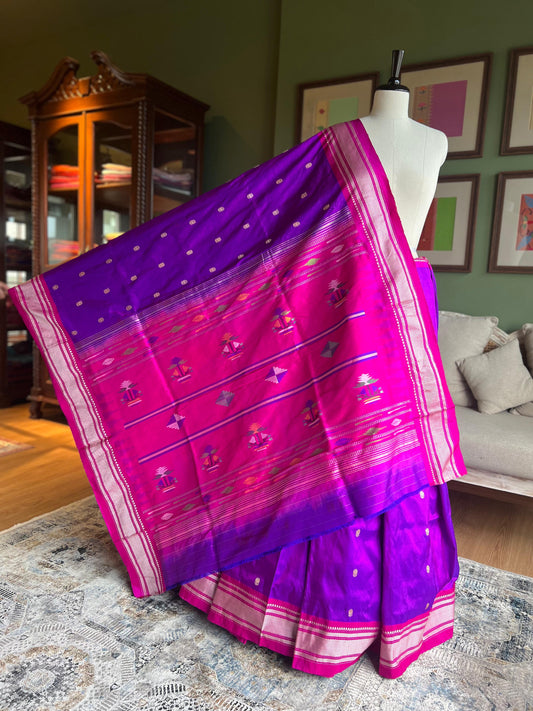 Purple 'Resham' Paithani