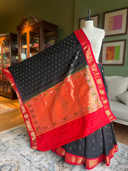 Vintage Cotton Silk Paithani with Tava Pallu