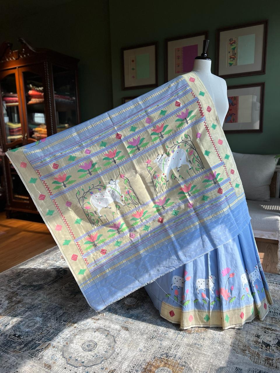 Barao Panja & Pichwai Cotton Paithani